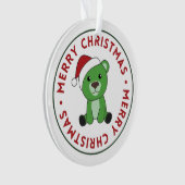 Bear Frohe Weihnachts Winter Tiere Bears Ornament (Vorderseite)
