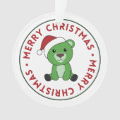 Bear Frohe Weihnachts Winter Tiere Bears Ornament (Vorderseite)