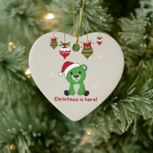 Bear Frohe Weihnachts-Wintertiere Bears Keramik Ornament
