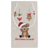 Bear Frohe Weihnachts-Wintertiere Bears Small Gi Kleine Geschenktüte (Rückseite)