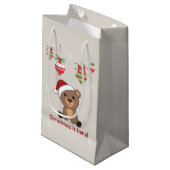Bear Frohe Weihnachts-Wintertiere Bears Small Gi Kleine Geschenktüte (Vorderseite Schrägansicht)