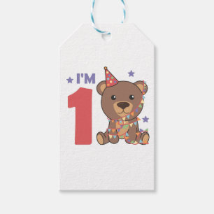 Bear für den ersten Geburtstag für Kinder 1 Jahr G Geschenkanhänger