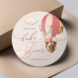 Bear Fvor Tags! Baby Shower Classic Round Sticker