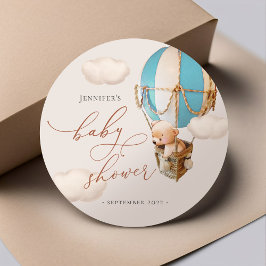 Bear Fvor Tags! Baby Shower Classic Round Sticker