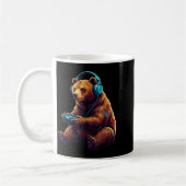 Bear Gaming Animal Video Games Funny Bear Kaffeetasse (Links)