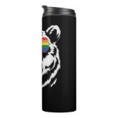 Bear Gay LGBTQ Rainbow Sunglasses Pride Flag Thermosbecher (Nach rechts gedreht)