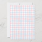 Bear Geder Reveal Boy oder Girl Balloon Niedlich Einladung (Rückseite)