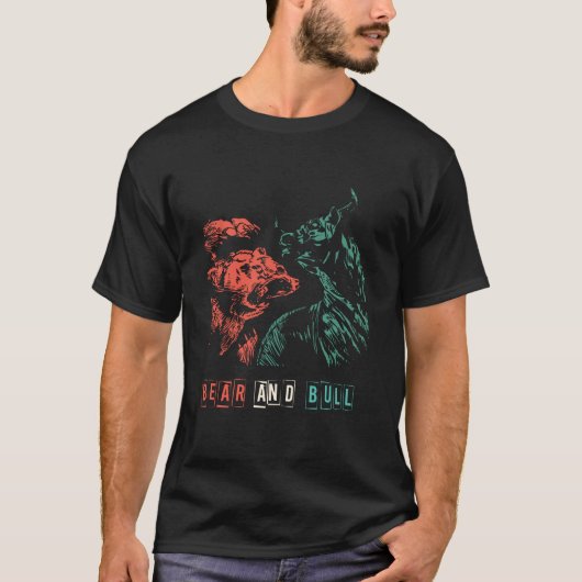 Bear gegen Bull Stock Market Pro Trader T-Shirt (Vorderseite)