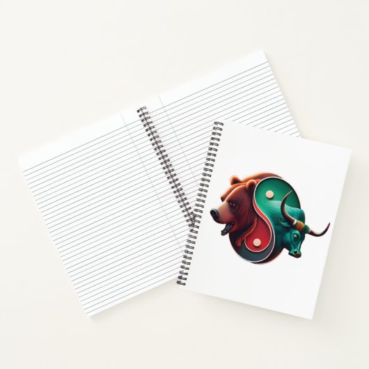 Bear gegen Bull Trading Notizblock (Innenseite)