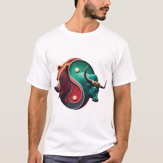 Bear gegen Bull Trading T-Shirt (Vorderseite)