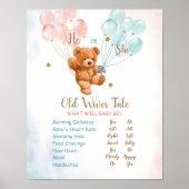 Bear Gender Reveal Alte Ehefrauen Tales Poster (Vorne)