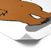 Bear gibt einem Mann einen Fisch Poster (Ecke)