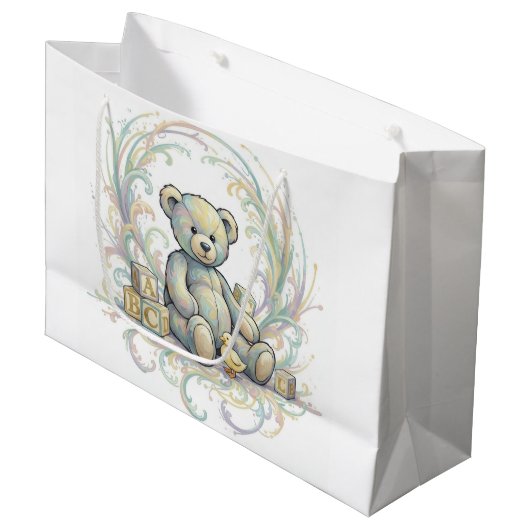 Bear Gift Bag Große Geschenktüte (Vorderseite Schrägansicht)