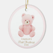 Bear Girl First Christmas Foto Ornament (Links)