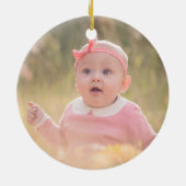 Bear Girl First Christmas Foto Ornament (Hinten)