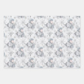 Bear & Girl personalisiert feierlich Geschenkpapier Set (Vorderseite)