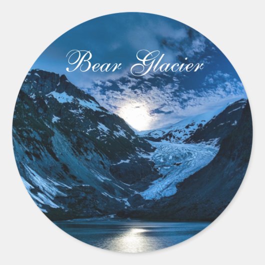Bear Glacier Classic Round Sticker (Vorderseite)