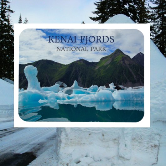 Bear Glacier Icebergs, Kenai Fjords National Park Magnet