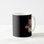 Bear Grating Cheese Funny  Kaffeetasse (VorderseiteRechts)