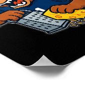 Bear Grating Cheese Funny  Poster (Ecke)