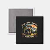 Bear Great Smokey Mountains National Park Black Be Magnet (Vorderseite/Rückseite)