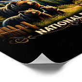 Bear Great Smokey Mountains National Park Black Be Poster (Ecke)