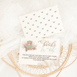 Bear Green Hoodie Babydusche Anfrage Begleitkarte