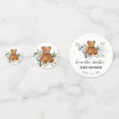Bear Greenery Eucalyptus Baby Shower Confetti Konfetti (Vorderseiten)