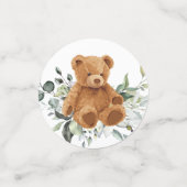 Bear Greenery Eucalyptus Baby Shower Confetti Konfetti (Klein Vorderseite)