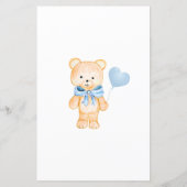 Bear Greenery Guess Baby Features Baby Shower Game (Rückseite)