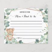 Bear Greenery Ratschlag für die Mama-to-be-Duschka Flyer (Vorne)