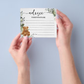 Bear Greenery Ratschlag Mama & Vater Kinderduschka Flyer (Gruppe)