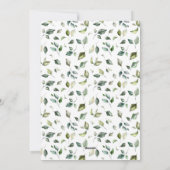 Bear Greenery Tea Baby Dusche Einladung (Rückseite)