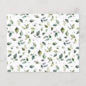 Bear Greenery Time Kapsel Baby Shower Advice Card Flyer (Hinten)