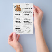 Bear Greenery Was auf Ihrer Phone Shower Game Card Flyer (Handgriff)