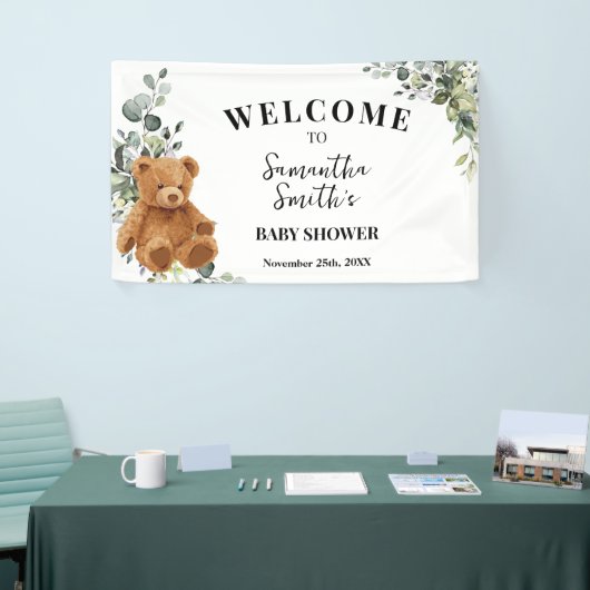 Bear Greenery Willkommensdusche Banner (Messeveranstaltung)