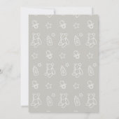 Bear Grey Virtual Baby Dusche warten Einladung (Rückseite)