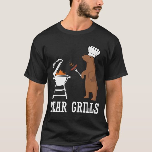Bear Grills Funny GRILLEN Grilling-Geschenk T-Shirt (Vorderseite)