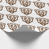 Bear Grizzle Brown Rustic Woodland Tiere Muster Geschenkpapier (Ecke)