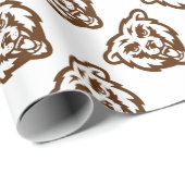 Bear Grizzle Brown Rustic Woodland Tiere Muster Geschenkpapier (Rolleneckpunkt)
