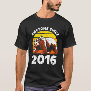 Bear Grizzly Phantastisch seit 2016 6. Geburtstag T-Shirt