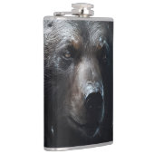 Bear Grizzly Portrait Art Collection Flachmann (Rechts)