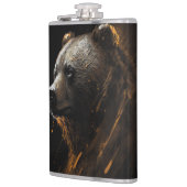 Bear Grizzly Portrait Art Collection Flachmann (Links)