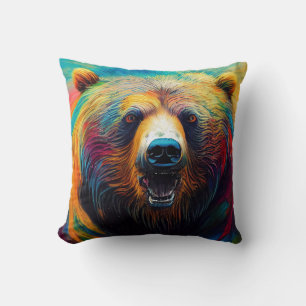Bear Grizzy Animal Discovery Adventure Nature Pla Kissen