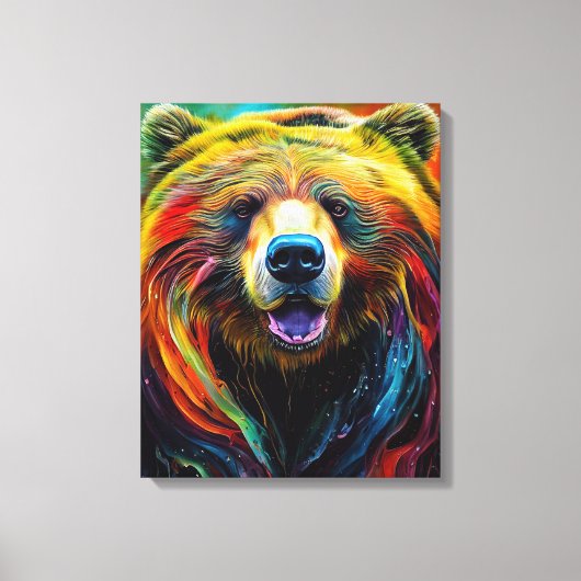 Bear Grizzy Animal Discovery Adventure Nature Pla Leinwanddruck (Vorderseite)