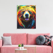 Bear Grizzy Animal Discovery Adventure Nature Pla Leinwanddruck (Insitu (Wohnzimmer))