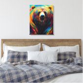 Bear Grizzy Animal Discovery Adventure Nature Pla Leinwanddruck (Insitu (Schlafzimmer))