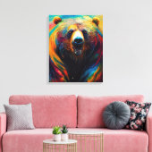 Bear Grizzy Animal Discovery Adventure Nature Pla Leinwanddruck (Insitu (Wohnzimmer))