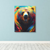 Bear Grizzy Animal Discovery Adventure Nature Pla Leinwanddruck (Insitu (Holzboden))