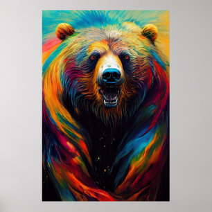 Bear Grizzy Animal Discovery Adventure Nature Pla Poster